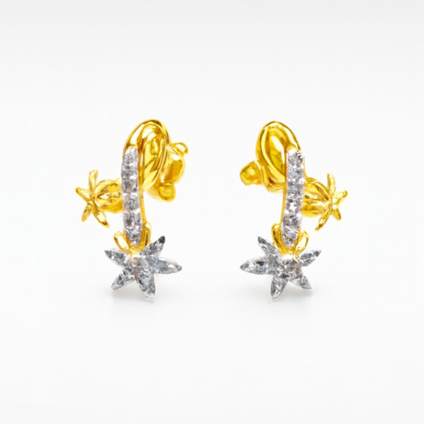 14K Celestial Star Drop Tops