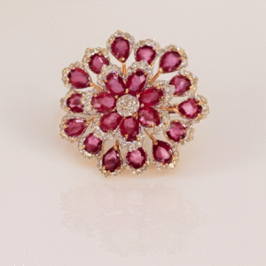 14K Flower-Inspired Cocktail Ring