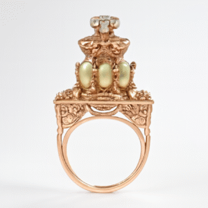 14K Regal Rose Gold & Cabochon Ring