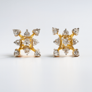 14K Golden Burst Tops with Diamonds