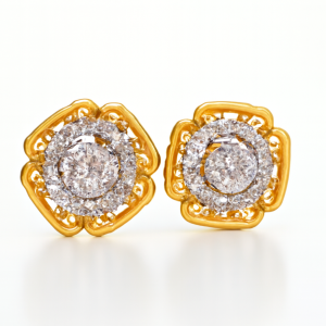 14K Floral Blossom Diamond Tops